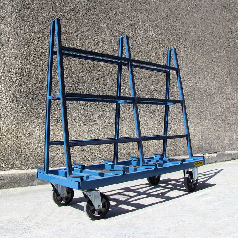 chariot produit verrier, stockage, chariot menuisier