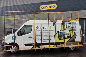 Pupitre miroitier sur camion 1517